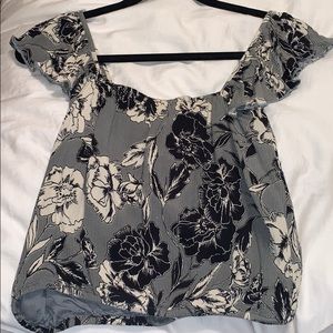 floral off the shoulder top!